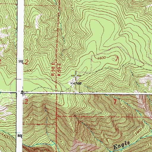 Topographic Map of Eagle Spring, OR
