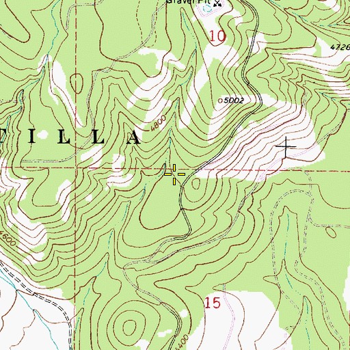 Topographic Map of Deer Spring, OR