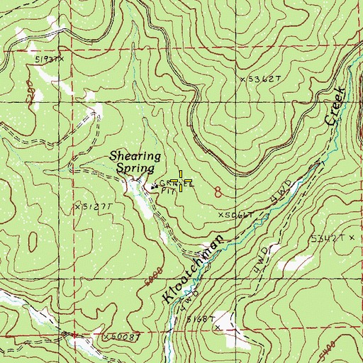 Topographic Map of Flag Flat, OR
