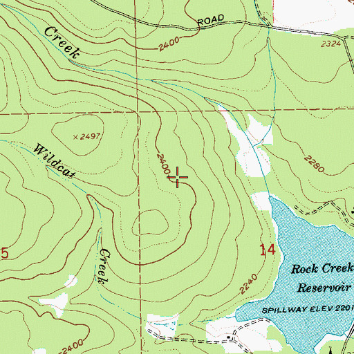 Topographic Map of Wamic Elementary School (historical), OR