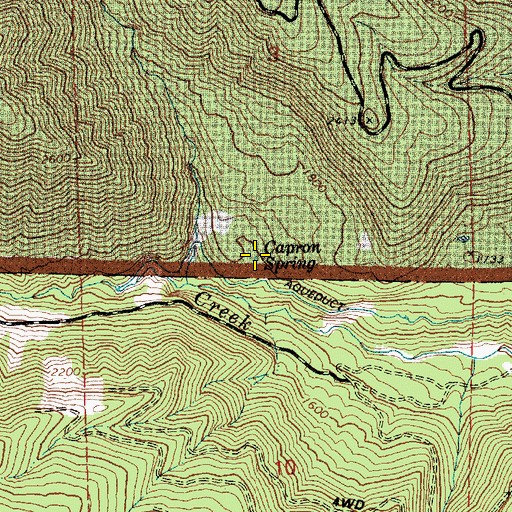 Topographic Map of Capron Spring, OR