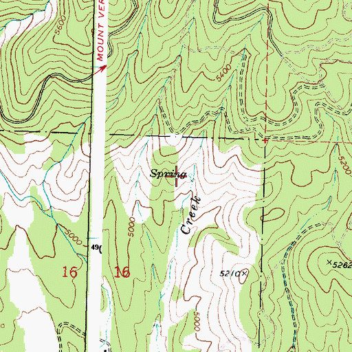 Topographic Map of Stark Spring, OR
