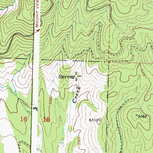 Topographic Map of Stark Spring, OR