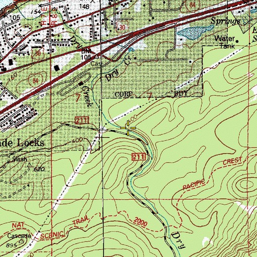 Topographic Map of Cascade Spring, OR