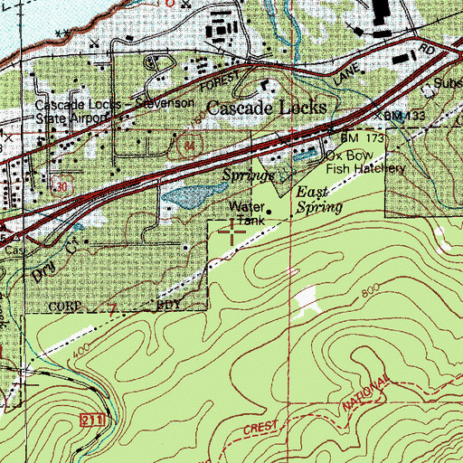 Topographic Map of Minott Spring, OR