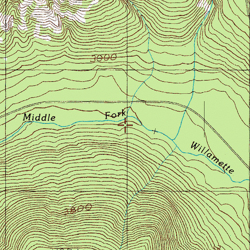 Topographic Map of Chucksney Creek, OR