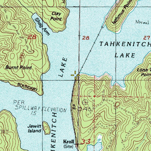Topographic Map of Spring Point, OR