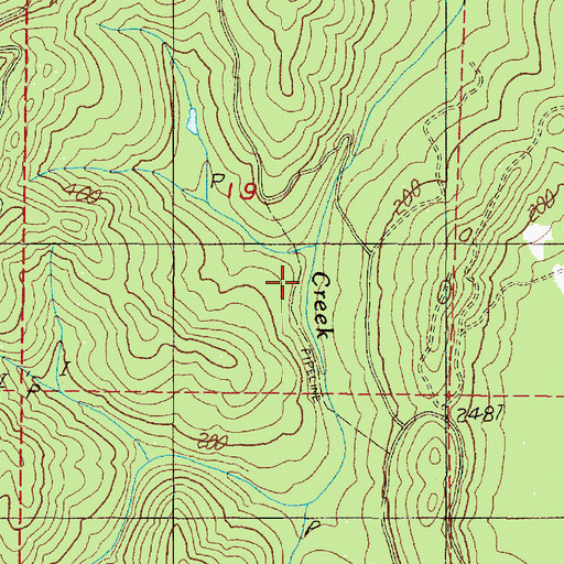 Topographic Map of Foster Creek, OR