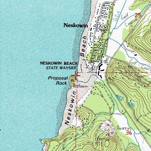 Topographic Map of Neskowin Beach, OR