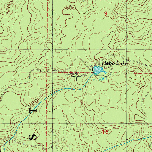 Topographic Map of Hebo Lake Recreation Site, OR