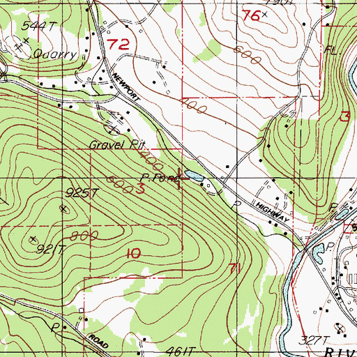 Topographic Map of Knight Reservoir, OR