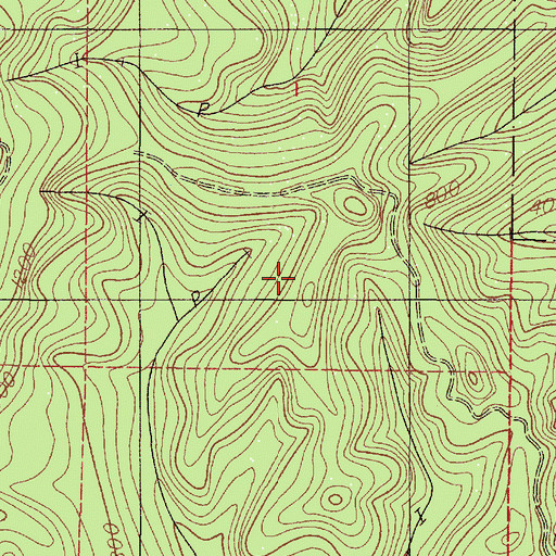 Topographic Map of Errol Ridge, OR