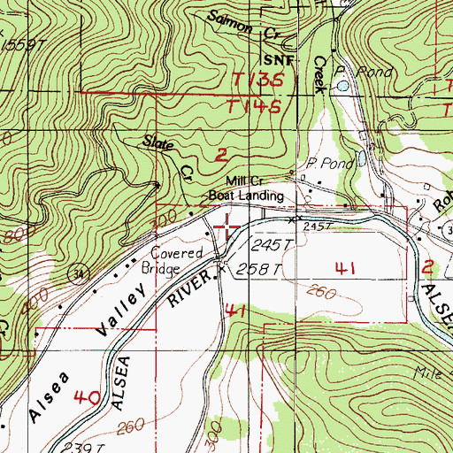 Topographic Map of Slate Creek, OR