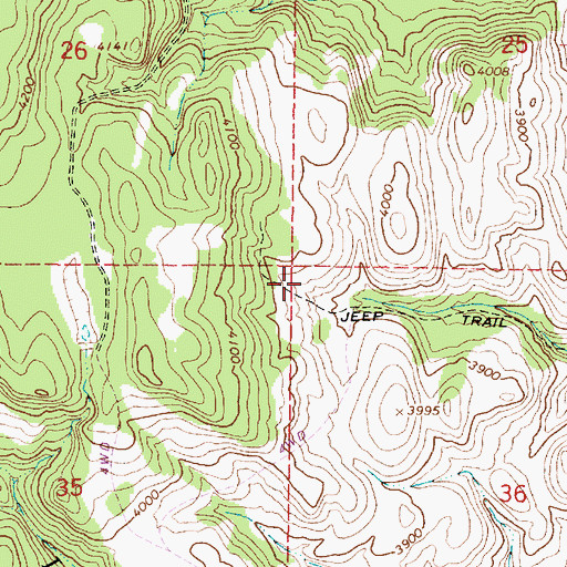 Topographic Map of Bowman Spring, OR