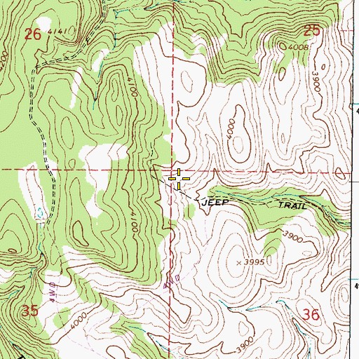 Topographic Map of Bowman Spring, OR