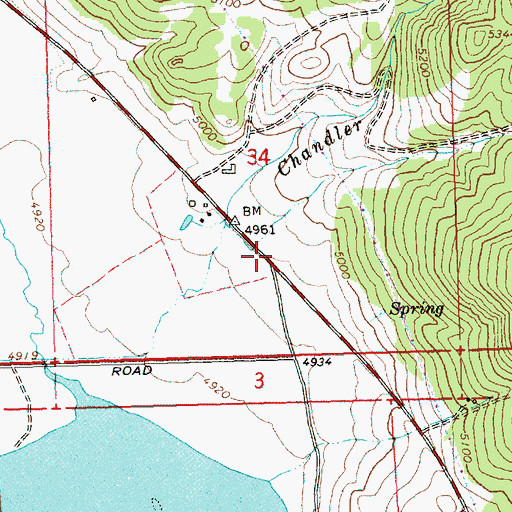 Topographic Map of Drews Valley (historical), OR
