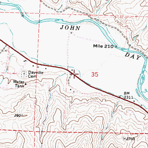 Topographic Map of Ringsmeyer Ditch, OR