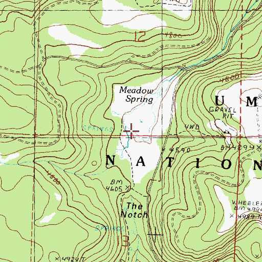 Topographic Map of Notch Prairie, OR