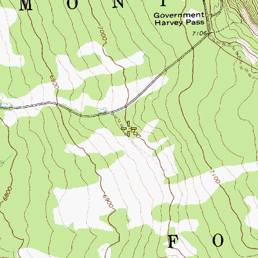 Topographic Map of Hogwallow Spring, OR