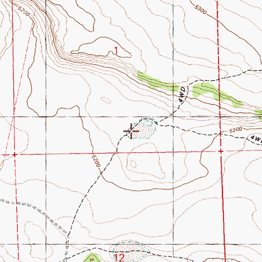 Topographic Map of Egli Rim Reservoir Number Two, OR