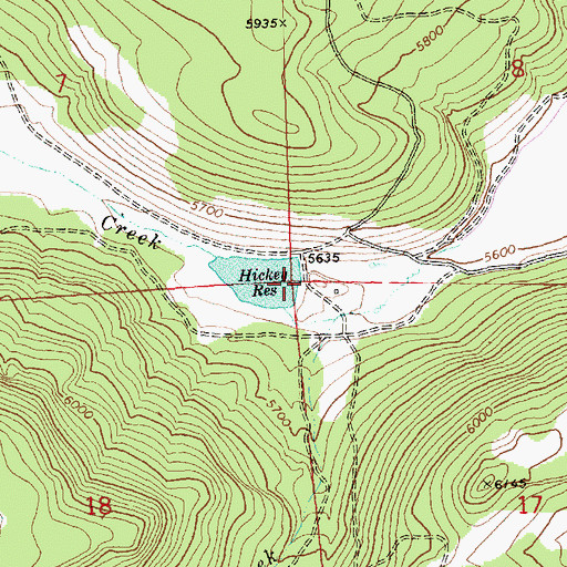 Topographic Map of Hickey Dam, OR