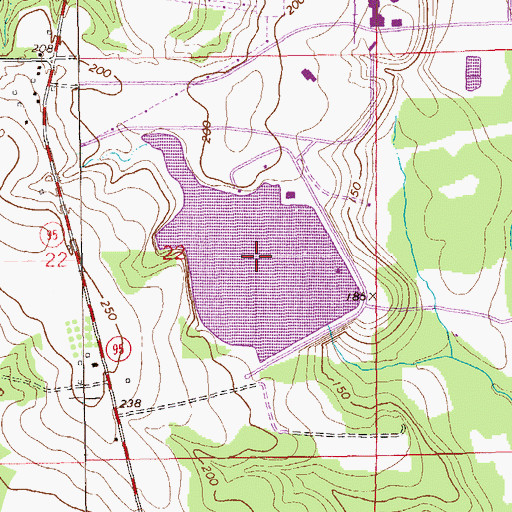 Topographic Map of Calhoun Pond, AL
