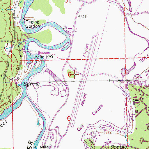 Topographic Map of Sunriver Airport, OR