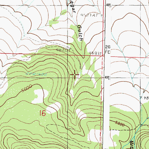 Topographic Map of Dalton Springs, OR