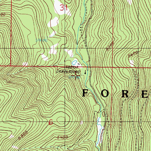 Topographic Map of Trout Farm Spring, OR