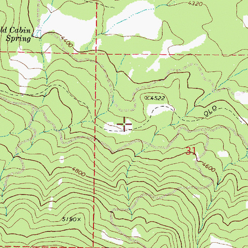 Topographic Map of Carroll (historical), OR