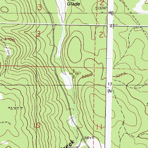 Topographic Map of Frazier Spring, OR