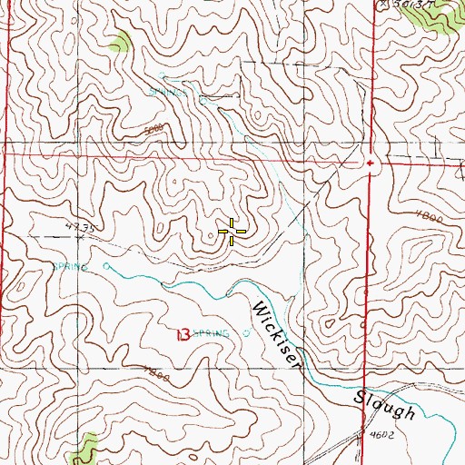 Topographic Map of Wickiser Spring, OR
