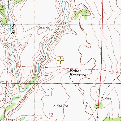 Topographic Map of Baker Spring, OR