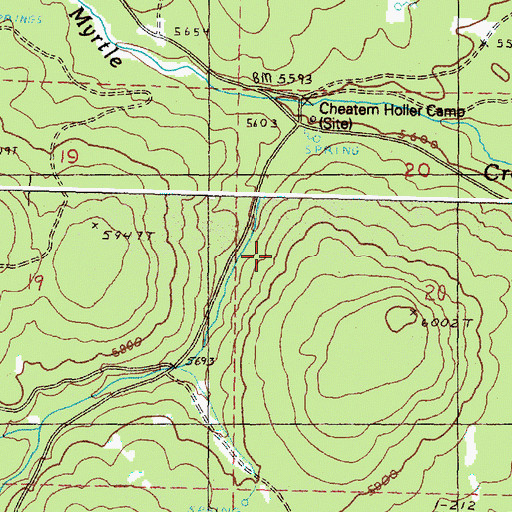Topographic Map of Tipton Spring, OR