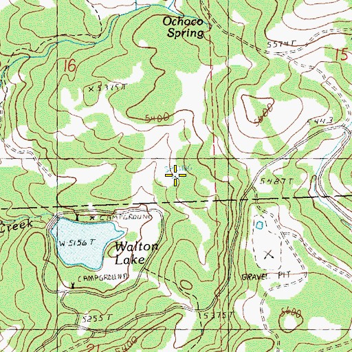 Topographic Map of Lake Spring, OR