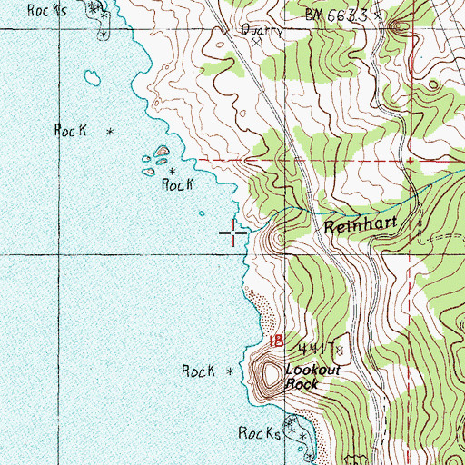 Topographic Map of Reinhart Creek, OR
