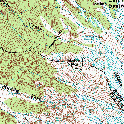 Topographic Map of McNeil Point, OR