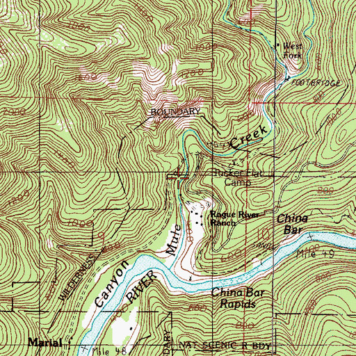 Topographic Map of Price Creek, OR
