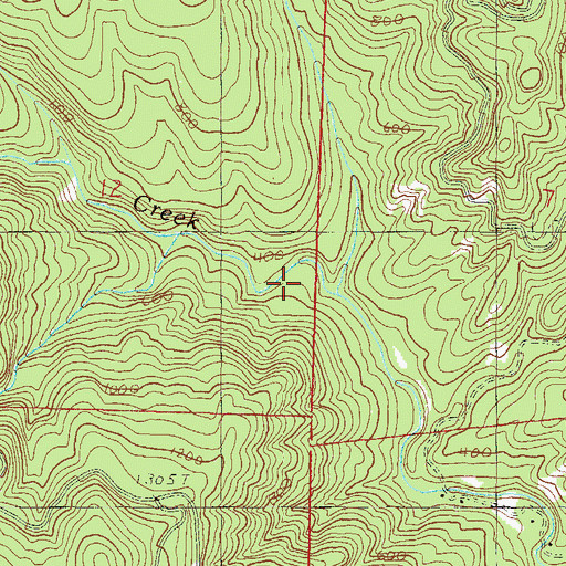 Topographic Map of North Fork Foster Creek, OR