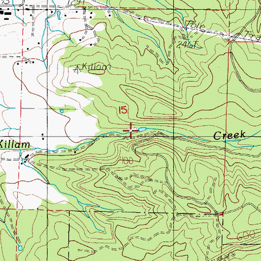 Topographic Map of Tillamook Reservoir, OR