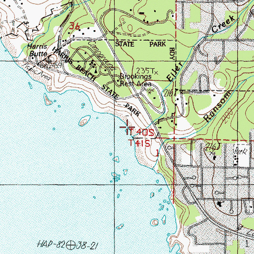 Topographic Map of Eiler Creek, OR