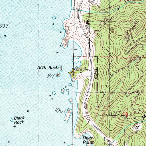 Topographic Map of Windy Point, OR