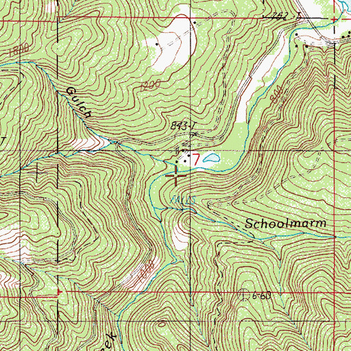 Topographic Map of Keyte Creek, OR