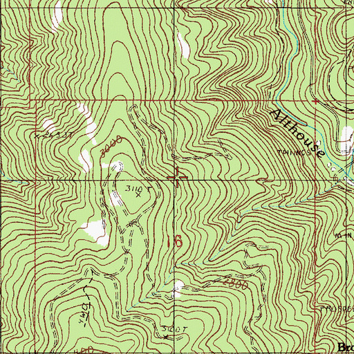 Topographic Map of Browntown Gulch, OR