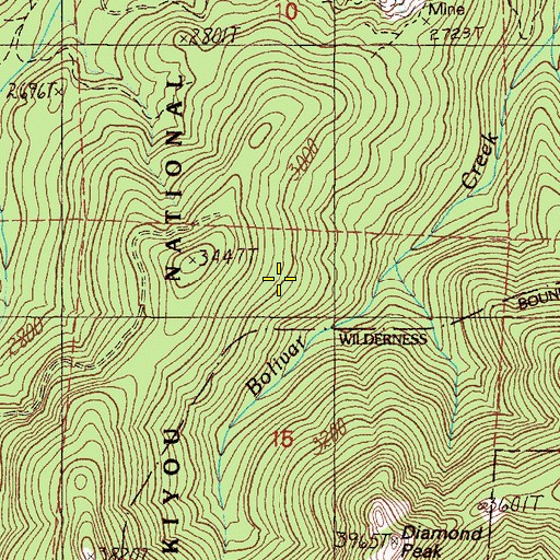 Topographic Map of Porphyry Spring, OR