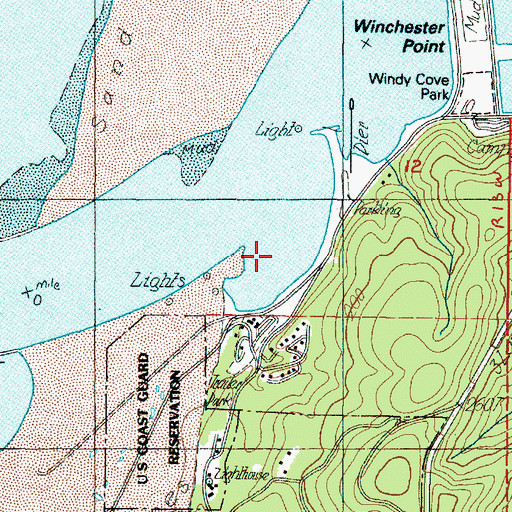 Topographic Map of Halfmoon Bay, OR