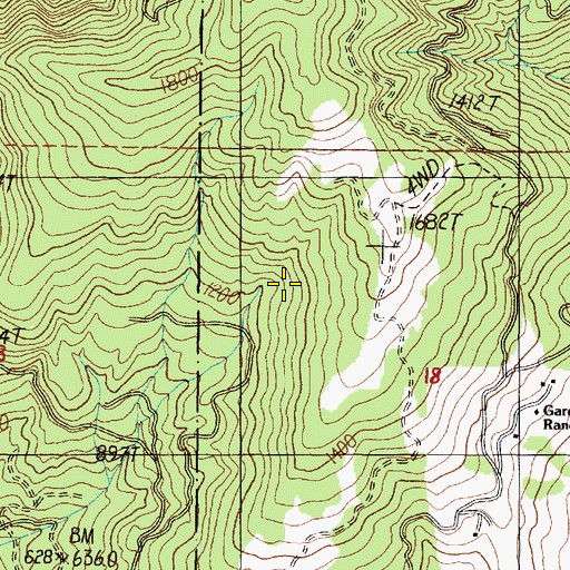 Topographic Map of Pine Point, OR