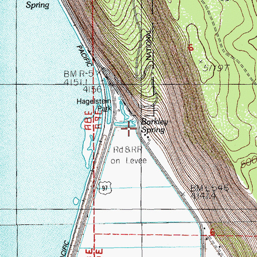 Topographic Map of Barkley (historical), OR