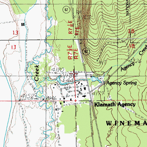 Topographic Map of Spring Creek Hill, OR