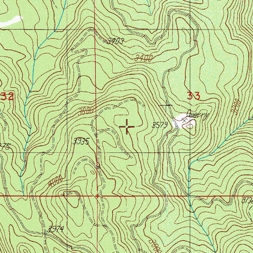 Topographic Map of Green Prairie, OR